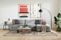 Taylor Gray Fabric Right Chaise Sectional Sofa